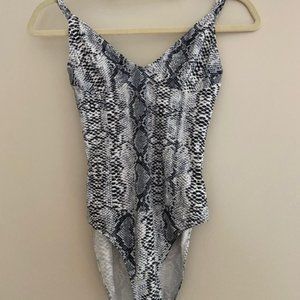 Snakeskin Grey Adjustable Bodysuit